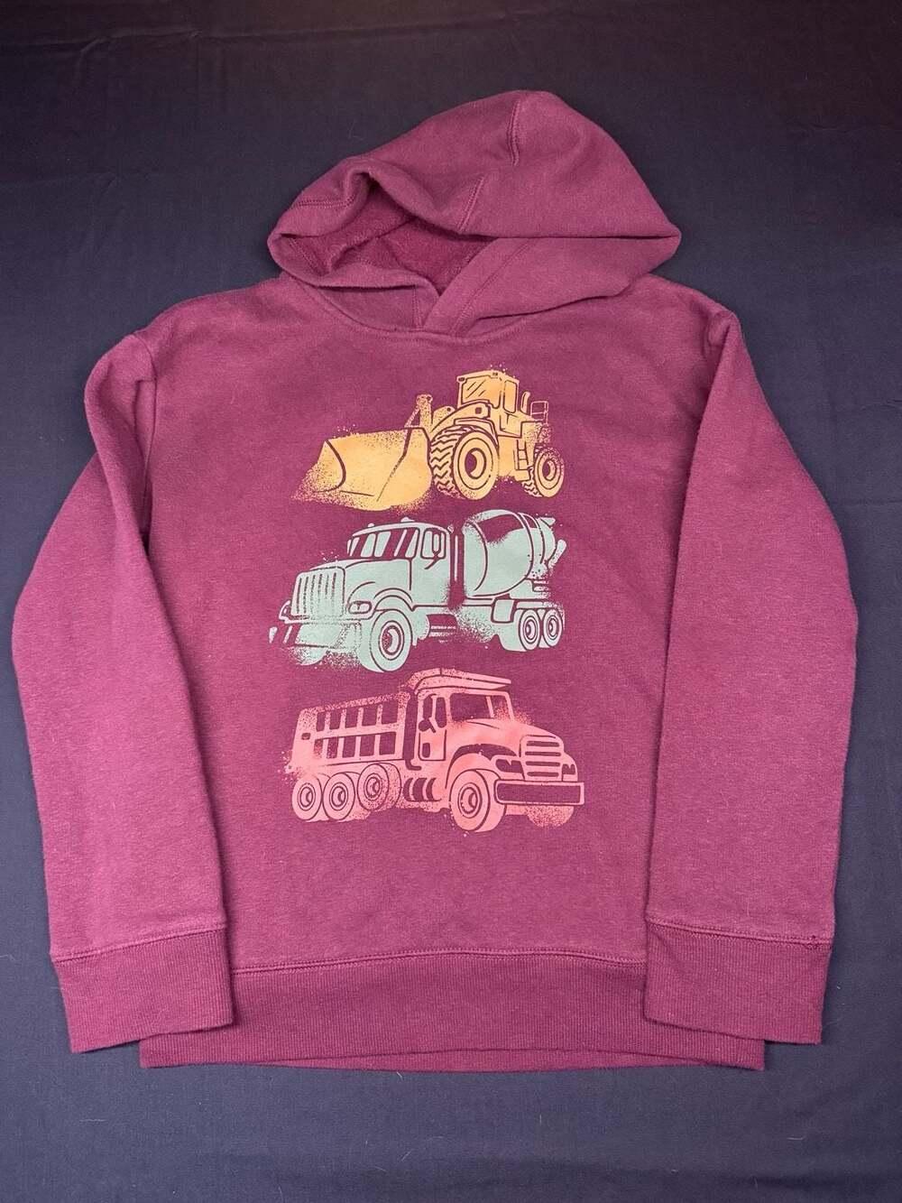 Jumping Beans Construction Trucks Hoodie - Size 8